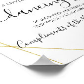 踊り足ビーチサンダルウェディングレセプションサイン ポスター (角)