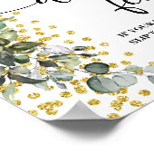 踊り足ビーチサンダル結婚のユーカリ徴候 ポスター (角)