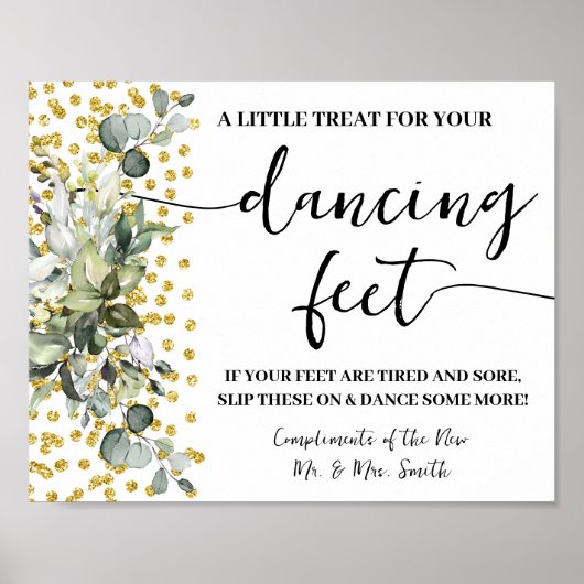 踊り足ビーチサンダル結婚のユーカリ徴候 ポスター (正面)