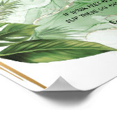 踊り足ビーチサンダル結婚ズトロピカルパーム徴候 ポスター (角)