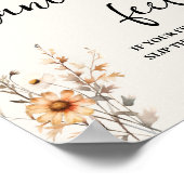 踊り足ビーチサンダル結婚ズ秋野花 ポスター (角)