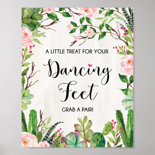 踊り足フィエスタ結婚ズシューズデコール ポスター (正面)