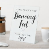 踊り足結婚のテーブルの上記号 台座サイン (インサイチュ)