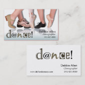 "踊り足"の-振付師、ダンサー、インストラクター 名刺 (正面/裏面)