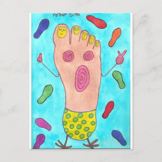 踊り足 ポストカード (正面)