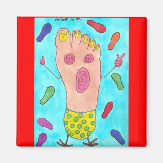 踊り足 マグネット (正面)