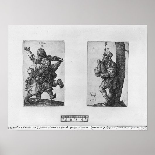 踊り農民とバグパイプ選手， 1514 ポスター (正面)