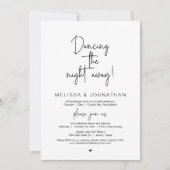 踊り遠くに夜の結婚駆け落ちパーティー 招待状 (正面)