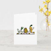 踊り野菜 カード (黄色い花)