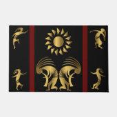 踊り金ゴールドココペリ南西 ドアマット (正面)