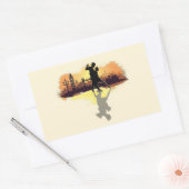 踊り長方形ステッカー 長方形シール (封筒)