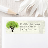 踊り開花グリーンツリーアドレス ラベル (インサイチュ)