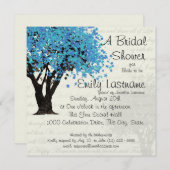 踊り開花ツリーブライダルシャワー 招待状 (正面/裏面)