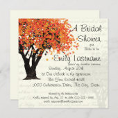 踊り開花ツリーブライダルシャワー 招待状 (正面/裏面)