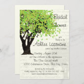 踊り開花ツリーブライダルシャワー 招待状 (正面/裏面)