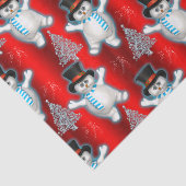 踊り雪だるまオンレッドクリスマス 薄葉紙 (詳細)