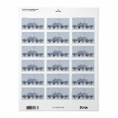 踊り雪だるまギフトラベル ラベル (フルシート)