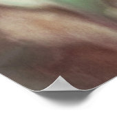 踊り風の赤い手で夢見るような柔らかい花 ポスター (角)