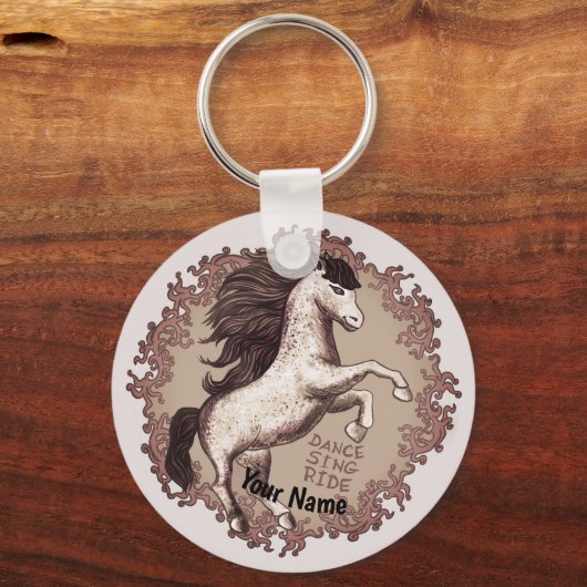 踊り馬 キーホルダー (正面)