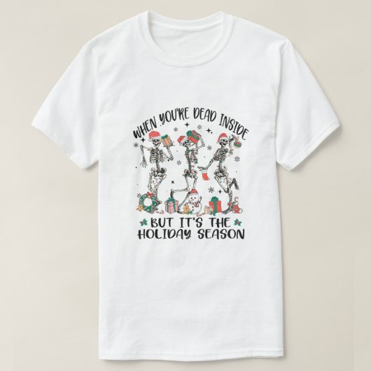 踊り骨格クリスマス。 Tシャツ (デザイン正面)