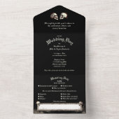 踊り骨格ゴシック結婚ズ オールインワン招待状 (内側)