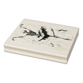 踊り骨格ゴムスタンプ ラバースタンプ