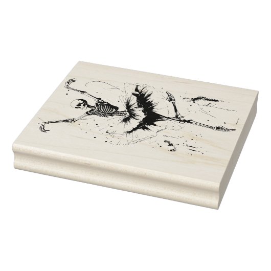 踊り骨格ゴムスタンプ ラバースタンプ (スタンプ)