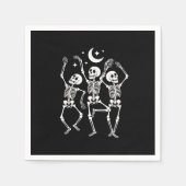 踊り骨格ハッピーハローウィン秋スカル スタンダードカクテルナプキン (正面)