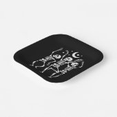 踊り骨格ハッピーハローウィン秋スカル ペーパープレート (傾斜あり)