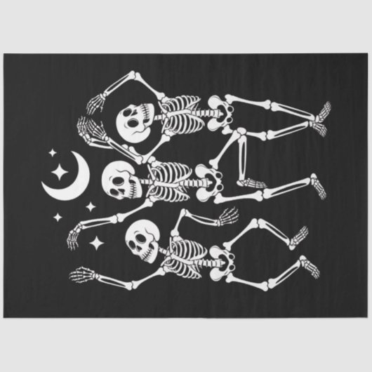 踊り骨格ハッピーハローウィン秋スカル 薄葉紙 (正面)