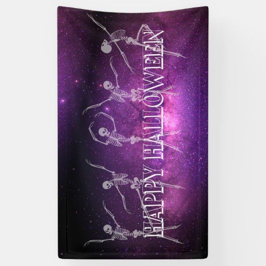 踊り骨格ハローウィンパーティ踊りパーティー 横断幕 (縦)