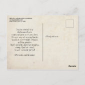 踊り骨格ヴィンテージゴシックハローウィンパーティ ポストカード (裏面)