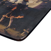 踊り骨格化粧ガラス切断板 カッティングボード (角)