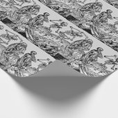 踊り骨格黒死ゴシック ラッピングペーパー (角)