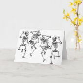 踊り骨格 カード (黄色い花)