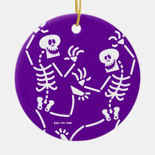 踊り骨格 セラミックオーナメント (正面)