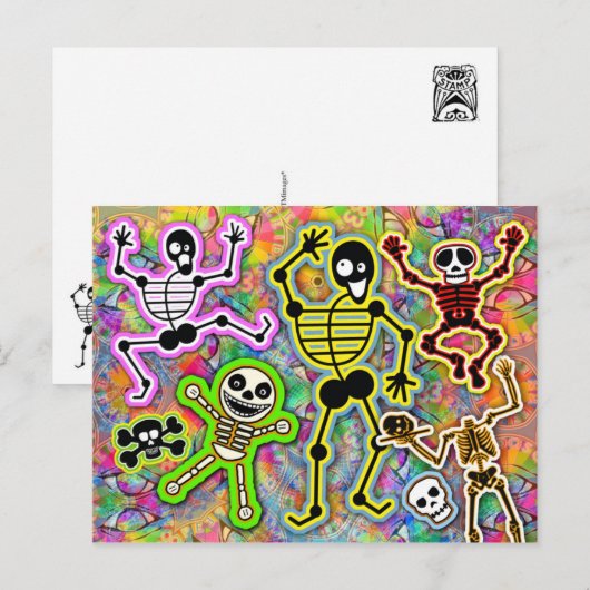 踊り骨格 ポストカード (正面/裏面)