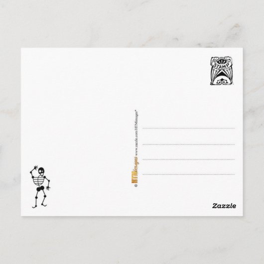 踊り骨格 ポストカード (裏面)