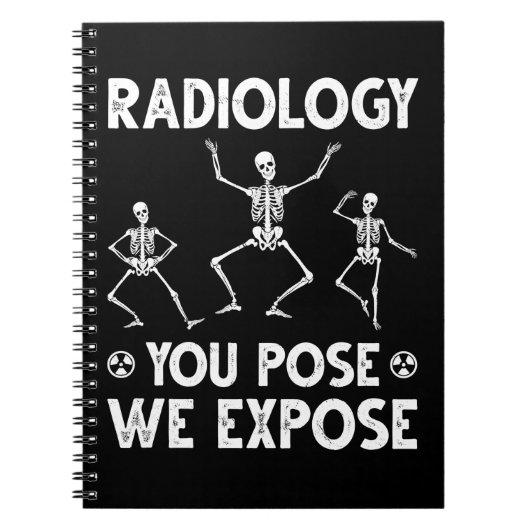 踊り骨格X線放射学ユーモア ノートブック (正面)