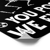 踊り骨格X線放射学ユーモア ポスター (角)