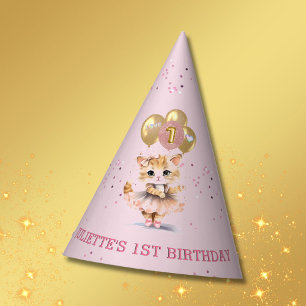 踊り魅力的キットンフォトファースト誕生日ガール パーティーハット