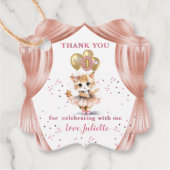 踊り魅力的キットンフォトファースト誕生日ガール フェイバータグ (正面)