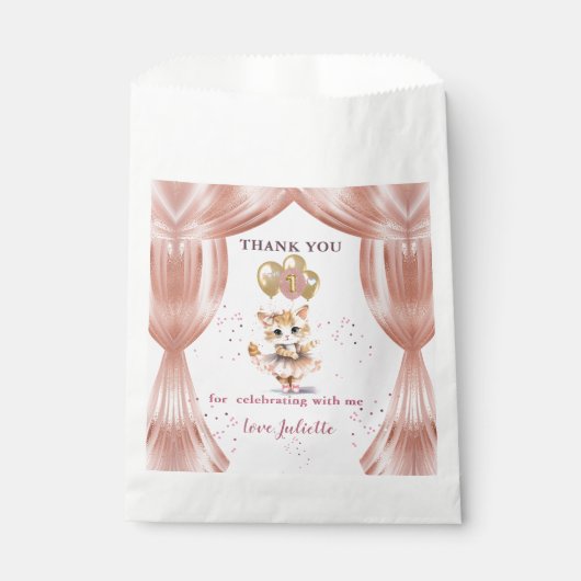 踊り魅力的キットンフォトファースト誕生日ガール フェイバーバッグ (正面)