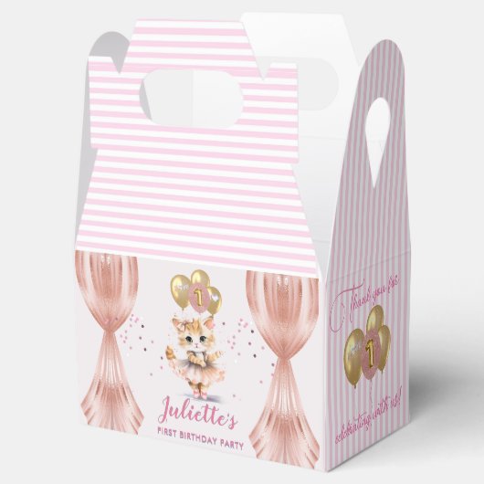 踊り魅力的キットンフォトファースト誕生日ガール フェイバーボックス (オープン)