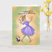 踊り魔女 カード (黄色い花)