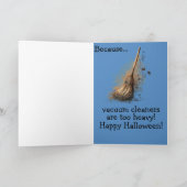 「踊り魔女」子どものジョークのハロウィーン カード (内部)