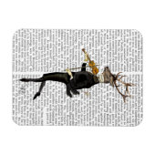 踊り鹿とバイオリン マグネット (横)