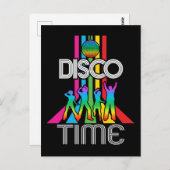踊り80s 90sパーティー音楽ディスコレトロ ポストカード (正面/裏面)