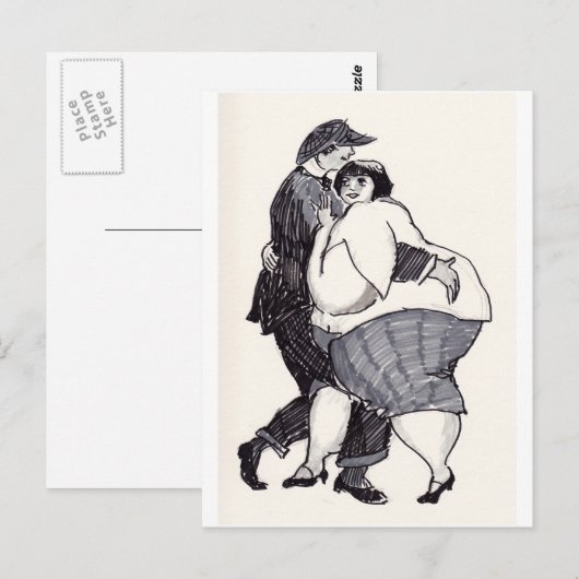 踊り – ジール ポストカード (正面/裏面)