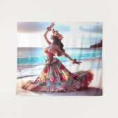 踊り タペストリー (正面(横))